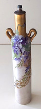 Rare 1880s Vienna Austria Porcelain Floral Perfume Bottle PH Leonard picture