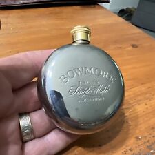 Vintage Bowmore Islay Single Malt Scotch Whisky Pewter Hip Flask picture
