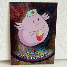 2000 Topps Pokemon Series 2 Chansey Holo #113 Rare Blue Logo Vintage Vintage picture