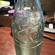 1903-1906 Vintage Pepsi Cola  Straight-Sided Aqua Glass Bottle - SHIPS4FREE2US picture