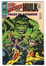 Tales To Astonish 81 1966 Marvel Comics VG+ 4.5 Namor Hulk Mole Man Boomerang picture