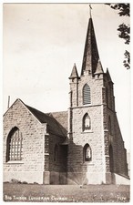 real photo Livingston MT - Big Timber Lutheran Church mailed 1946 postcard RPPC picture