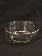 Vintage Mid Century Modern Dorothy Thorpe Silver Band 8.5” Straight Edge Bowl  picture