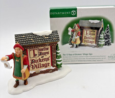 Dept 56 12 Days of Dickens Village Sign Christmas 58467 Original Box picture