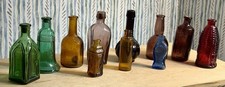 Glass miniature Bottles Vintage Reproductions of Antique Bottle Designs picture