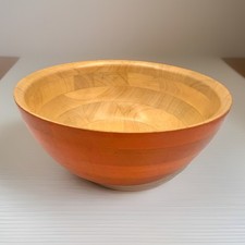 Vintage TUTTO CASA Laminated Wood Serving Bowl – 12” Hand‑Turned picture