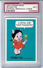 1974 National Periodical Cards Petunia Pig  Warner Bros DC Wonder Bread PSA 7 picture