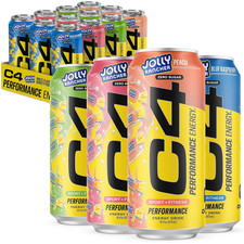 C4 Performance Energy Drink, Jolly Rancher Variety Pack Flavor 16oz cans 12 Pack picture