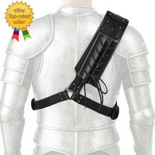 Medieval Back Holster Sword Holder - Adjustable PU Leather Strap, Katana Sheath picture