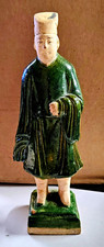 Vintage Chinese Sancai Green Glaze Court Official Tomb Figure Ming Style Pottery picture