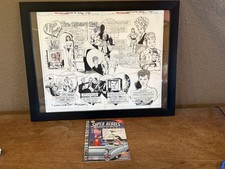 Original Comic Art Celebrate the Century I Love Lucy & Super Heroes Stamp Album picture