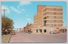 Villard Street Standard Gas Station 1950s Dickinson North Dakota Chrome Postcard picture