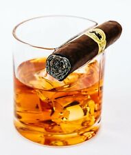 Whiskey Glass With Built-In Cigar Rest picture
