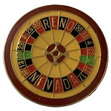 Vintage Reno Nevada Roulette Wheel Casino Travel Souvenir Pin picture