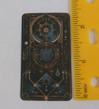 Beautiful Ornate Blue & Gold Sticker (A) picture