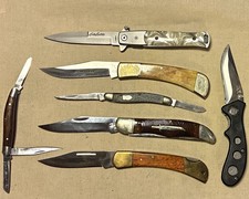 High end Mixed Lots Lot of 7 Pocketknives Slipjoint/Liner Lock Stainless Steel  picture