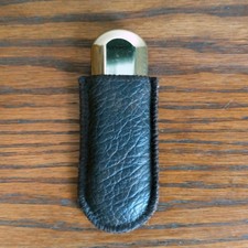 Vintage Marlboro Brass No. 6 Lighter with Leather Sleeve Case picture