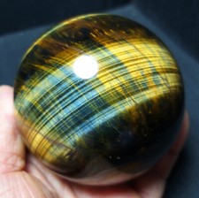 RARE 528G 71mm Natural Tiger's Eye Sphere Ball/Energy Stone/Healing A1126 picture