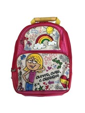 Vintage 2000s Disney Lizzie McGuire Backpack Pink Y2K Kids Adult Mini Bookbag picture