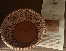 VTG Nantucket Lightship Hand Woven Basket Signed picture
