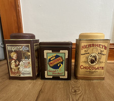 Hershey's Advertising Tin Canisters Lot of 3 Cocoa, Chocolate & Special picture