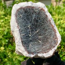 1.24LB Rare Moroccan grey magnesite and White Pine Stone mineral spirit ruby picture