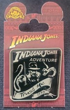 Disney Pin Indiana Jones Adventure Trust Me (1935) Jones Flanked by Two Snakes picture