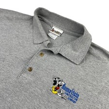 VTG Walt Disney World Buena Vista Construction Company Polo Shirt Gray • XL picture