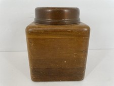McDonald's Duk-it Tabaco Canister Humidor Genuine American Walnut Wood 6.5 By 5 picture
