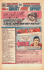 1976 DC SALUTES THE BICENTENNIAL Vintage PRINT AD - SUPERMAN METAL BELT BUCKLE picture