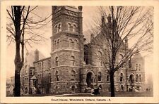 Court House Woodstock Ontario Canada CA Postcard BW Antique Divided Back PC picture