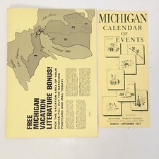 Vintage 1967 Michigan Tourist Travel Vacation Guide Brochures picture
