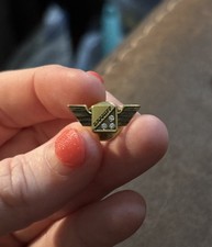 Vintage Braniff Airlines 15-Year Service Pin with 3 Diamonds, 10k Gold picture