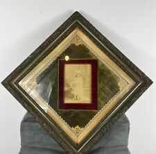 antique photo frame Edwardian/victorian Of Young Girl Pictured Diamond Set Up picture