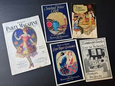 Vintage 1920’s Dennison Book Lot Crepe Paper Costumes Party Magazine Halloween picture