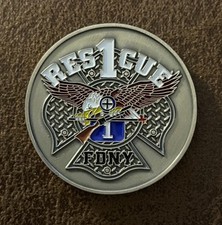 FDNY Fire Department Of New York Rescue 1 Challenge Coin picture