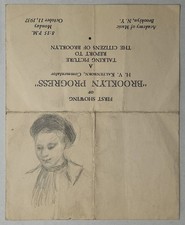 1937 Brooklyn Progress Film Admission H.V. Kaltenborn Academy of Music NYC picture