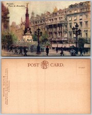 Brussels Place de Brouckère Belgium Postcard picture