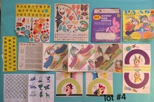 Vintage Paas Easter Ephemera Egg Dress Up Decorating Kitschy Bunny Sticker Hen 4 picture