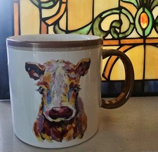 Cow Mug 18 Oz Mainstays Farm  Stoneware Coffee Farmhouse Farm Colorful  picture