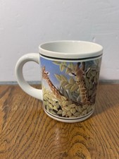 Vintage 1985 Applause Laura Regan Giraffe Mug Jungle Safari Coffee Cup 661881 picture