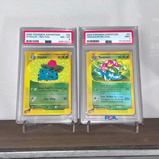 Pokemon Expedition 2002 PSA Graded Reverse Foil Ivysaur #82 & Venusaur #67 picture