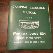 Yawgoog Wincheck Lodge 534 Narragansett Council BSA CAMPING RESOURCE MANUAL 80’s picture