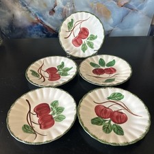 FALL SPECIAL Blue Ridge Southern Potteries Big Apple Saucer, Set of 5, 5 7/8