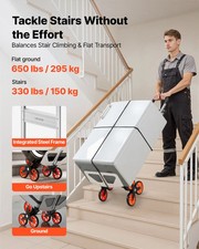 Stair Climbing Cart, 330 lbs Stair-Climb Capacity, Aluminum Alloy Folding Trolle picture