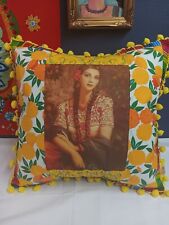 Vintage Mexican Spanish Senorita Pillow Lady of the Lemons Boho Top picture