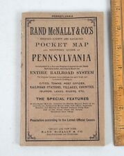 Antique 1910 Rand McNally & Co. Pocket Map Booklet Pennsylvania No Map  picture
