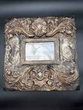 Michelle Butler Designs 14.5x14 Ornate Jeweled 5x7 Picture Frame Distressed picture