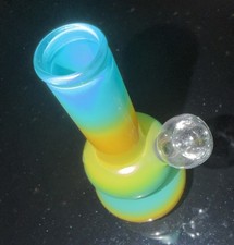Mini Rasta Glass Water Pipe - 5”  picture