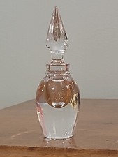 Vintage Val St Lambert Signed Glass Perfume Bottle Decanter 5 1/2